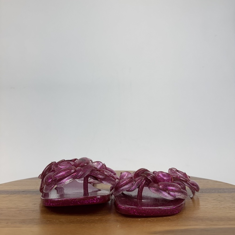 Womens Jeffrey Campbell Floralee Pink Jelly Thong Flip Flops Sandals Size 8 M - Picture 5 of 8